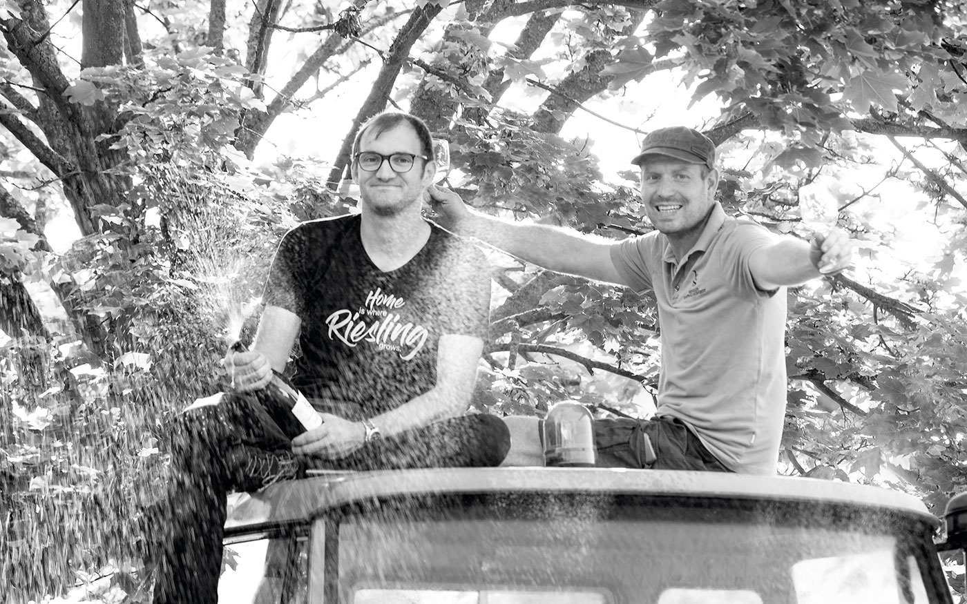 Die Winzer Thomas Hanewald und Stephan Schwerdt